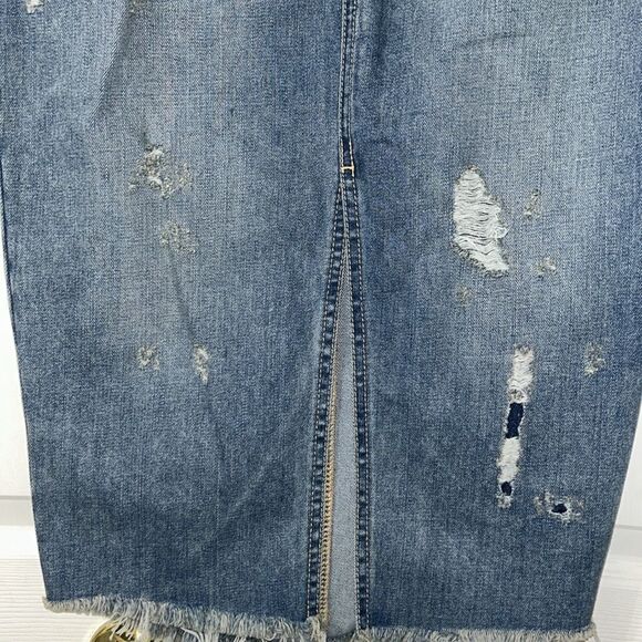 Revolve One Teaspoon Distressed Blue Denim Skirt(Size 26) - Picture 9 of 11